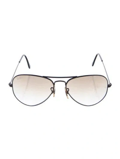 Pre-owned Ray Ban Aviator Gradient Sunglasses In Brown