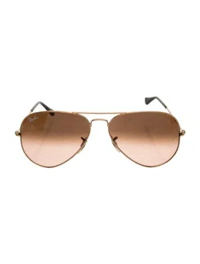 Pre-owned Ray Ban Aviator Gradient Sunglasses In Brown