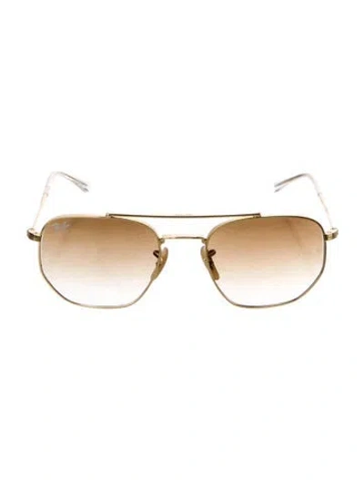Pre-owned Ray Ban Aviator Gradient Sunglasses In Gold
