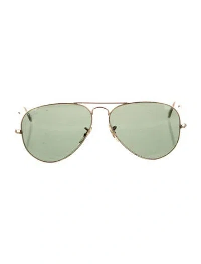 Pre-owned Ray Ban Aviator Gradient Sunglasses In Gold