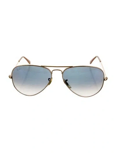 Pre-owned Ray Ban Aviator Gradient Sunglasses In Gold