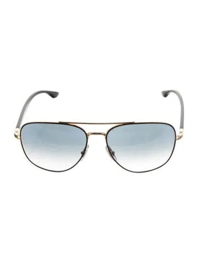 Pre-owned Ray Ban Aviator Gradient Sunglasses In Gold