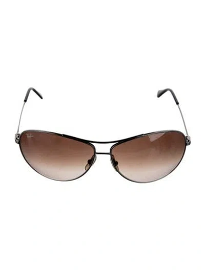 Pre-owned Ray Ban Aviator Gradient Sunglasses In Gold