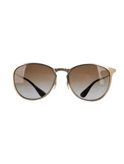 Pre-owned Ray Ban Aviator Gradient Sunglasses In Gold