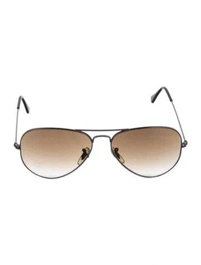 Pre-owned Ray Ban Aviator Gradient Sunglasses In Gold