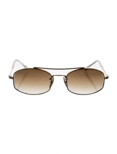 Pre-owned Ray Ban Aviator Gradient Sunglasses In Gold