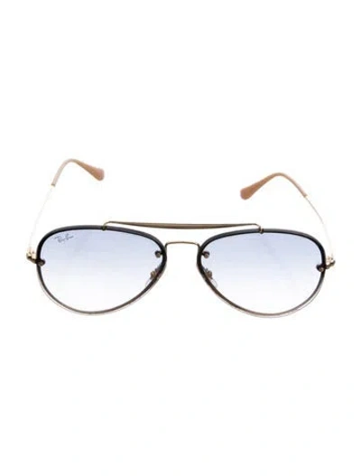 Pre-owned Ray Ban Aviator Gradient Sunglasses In Gold