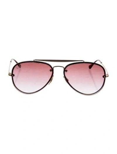 Pre-owned Ray Ban Aviator Gradient Sunglasses In Gold