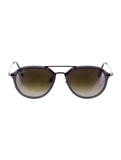 Pre-owned Ray Ban Aviator Gradient Sunglasses In Gray