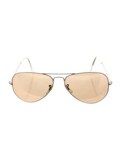 Pre-owned Ray Ban Aviator Gradient Sunglasses In Grey