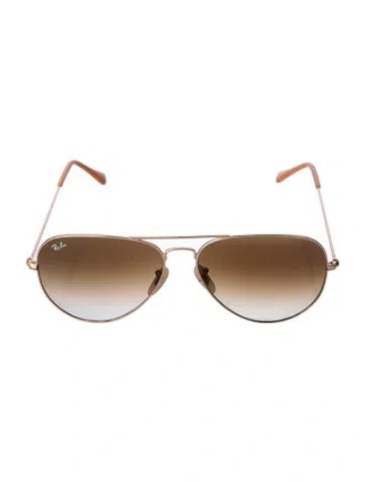 Pre-owned Ray Ban Aviator Gradient Sunglasses In Neutral