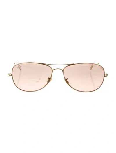 Pre-owned Ray Ban Aviator Gradient Sunglasses In Pink