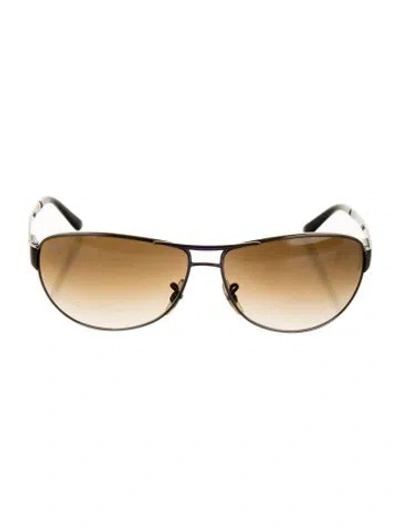 Pre-owned Ray Ban Aviator Gradient Sunglasses In Silver