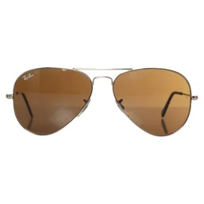 Pre-owned Ray Ban , Aviator In Gold And Brown