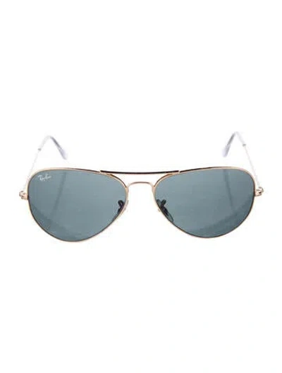 Pre-owned Ray Ban Aviator Large Aviator Sunglasses In Gold