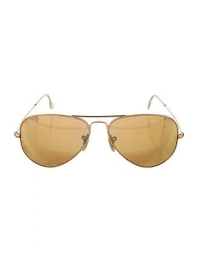 Pre-owned Ray Ban Aviator Large Aviator Sunglasses In Transparent