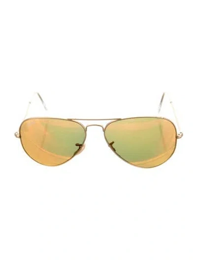 Pre-owned Ray Ban Aviator Large Metal Aviator Sunglasses