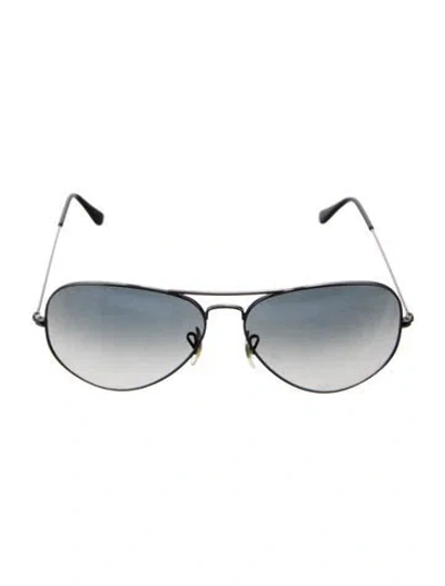 Pre-owned Ray Ban Aviator Large Metal Aviator Sunglasses In Black