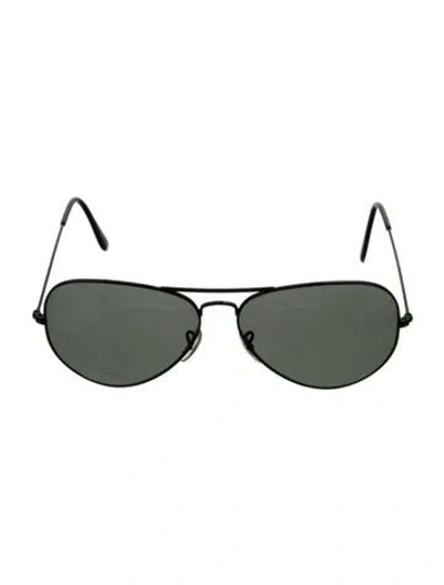 Pre-owned Ray Ban Aviator Large Metal Aviator Sunglasses In Black