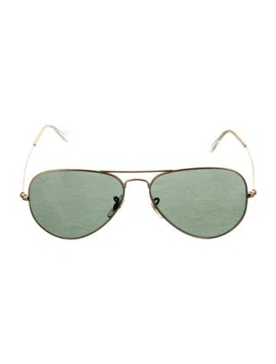 Pre-owned Ray Ban Aviator Large Metal Aviator Sunglasses In Gold