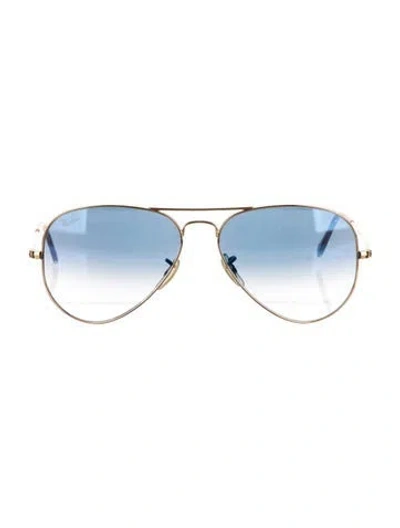 Pre-owned Ray Ban Aviator Large Metal Aviator Sunglasses In Gold