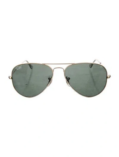 Pre-owned Ray Ban Aviator Large Metal Aviator Sunglasses In Gold