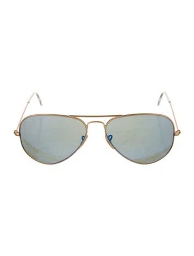 Pre-owned Ray Ban Aviator Large Metal Aviator Sunglasses In Gold