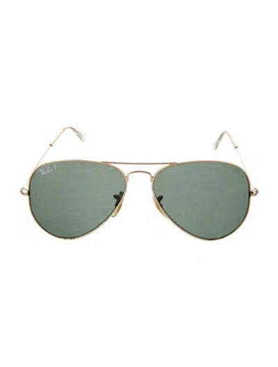 Pre-owned Ray Ban Aviator Large Metal Aviator Sunglasses In Gold