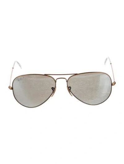 Pre-owned Ray Ban Aviator Large Metal Aviator Sunglasses In Gold