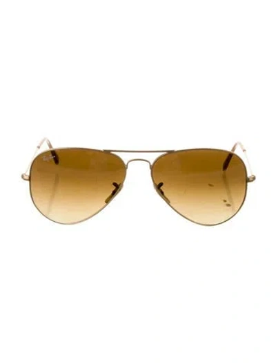 Pre-owned Ray Ban Aviator Large Metal Aviator Sunglasses In Gold