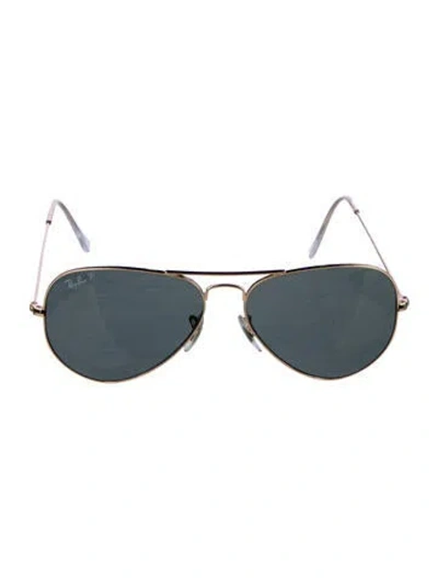 Pre-owned Ray Ban Aviator Large Metal Aviator Sunglasses In Gold