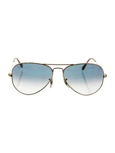 Pre-owned Ray Ban Aviator Large Metal Aviator Sunglasses In Gold