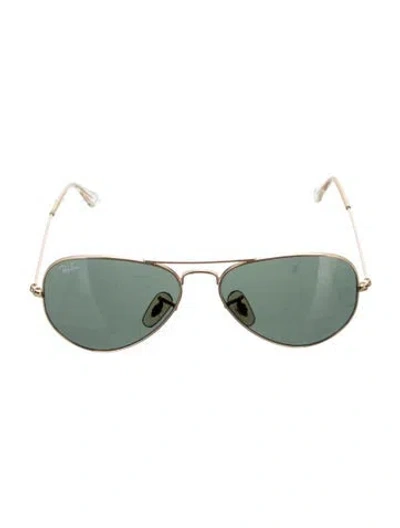 Pre-owned Ray Ban Aviator Large Metal Aviator Sunglasses In Gold