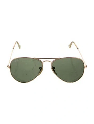 Pre-owned Ray Ban Aviator Large Metal Aviator Sunglasses In Gold