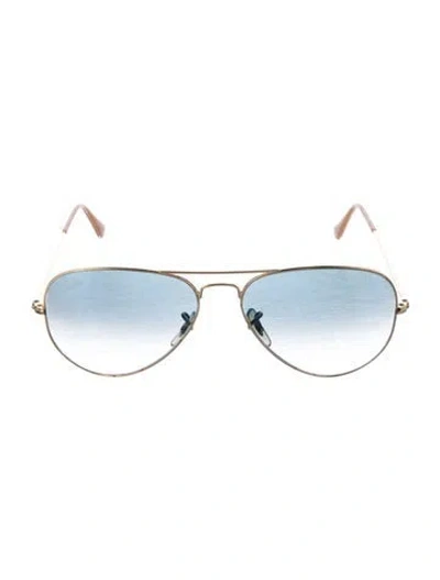 Pre-owned Ray Ban Aviator Large Metal Aviator Sunglasses In Gold