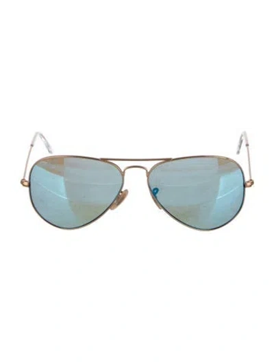 Pre-owned Ray Ban Aviator Large Metal Aviator Sunglasses In Gold