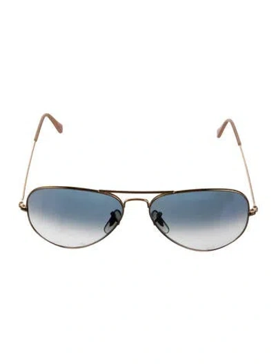 Pre-owned Ray Ban Aviator Large Metal Aviator Sunglasses In Gold