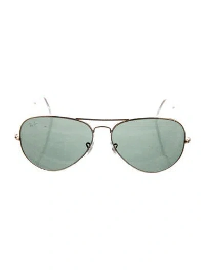 Pre-owned Ray Ban Aviator Large Metal Aviator Sunglasses In Gold