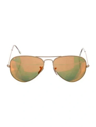 Pre-owned Ray Ban Aviator Large Metal Aviator Sunglasses In Gold