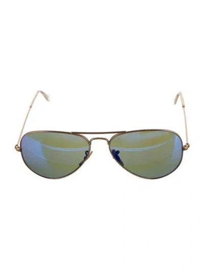 Pre-owned Ray Ban Aviator Large Metal Aviator Sunglasses In Gold
