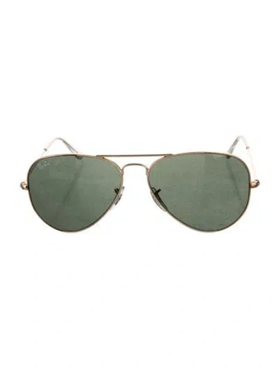 Pre-owned Ray Ban Aviator Large Metal Aviator Sunglasses In Gold