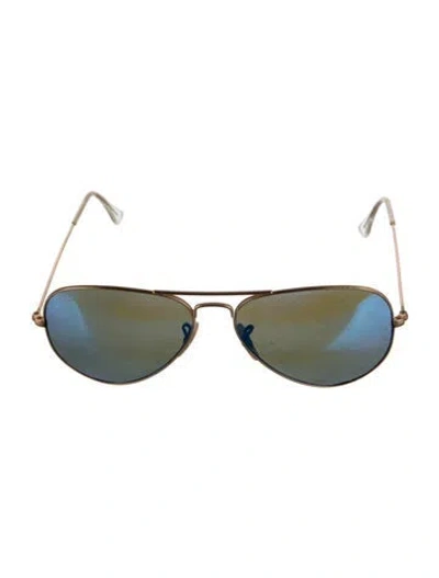 Pre-owned Ray Ban Aviator Large Metal Aviator Sunglasses In Gold