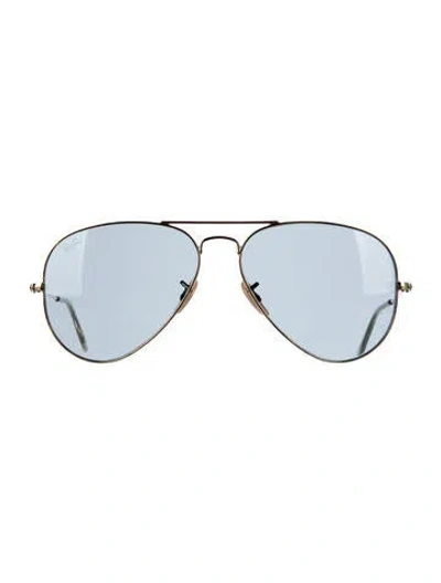 Pre-owned Ray Ban Aviator Large Metal Aviator Sunglasses In Gold
