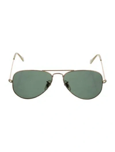 Pre-owned Ray Ban Aviator Large Metal Aviator Sunglasses In Gold