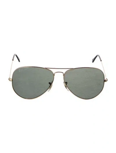 Pre-owned Ray Ban Aviator Large Metal Aviator Sunglasses In Gold