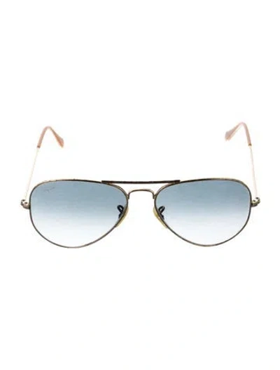 Pre-owned Ray Ban Aviator Large Metal Aviator Sunglasses In Gold