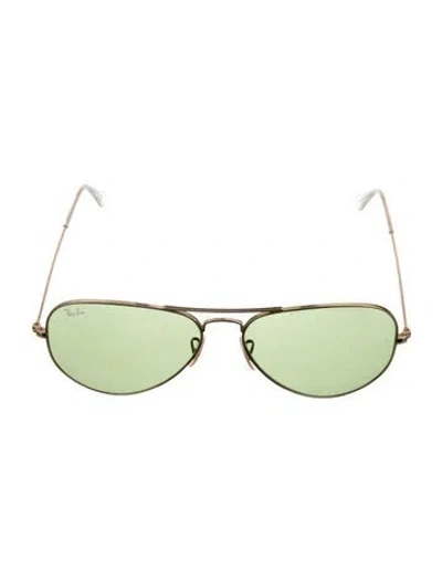 Pre-owned Ray Ban Aviator Large Metal Aviator Sunglasses In Gold