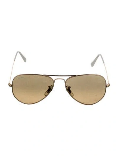Pre-owned Ray Ban Aviator Large Metal Aviator Sunglasses In Gold