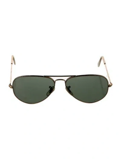 Pre-owned Ray Ban Aviator Large Metal Aviator Sunglasses In Gold