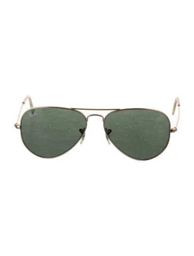 Pre-owned Ray Ban Aviator Large Metal Aviator Sunglasses In Gold